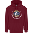 Vitamin Ski Funny Skiing Sloth Winter Sport Mens 80% Cotton Hoodie Maroon