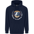 Vitamin Ski Funny Skiing Sloth Winter Sport Mens 80% Cotton Hoodie Navy Blue