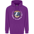 Vitamin Ski Funny Skiing Sloth Winter Sport Mens 80% Cotton Hoodie Purple