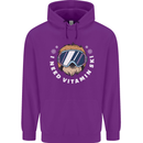 Vitamin Ski Funny Skiing Sloth Winter Sport Mens 80% Cotton Hoodie Purple
