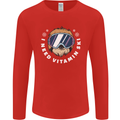 Vitamin Ski Funny Skiing Sloth Winter Sport Mens Long Sleeve T-Shirt Red