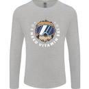 Vitamin Ski Funny Skiing Sloth Winter Sport Mens Long Sleeve T-Shirt Sports Grey