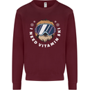 Vitamin Ski Funny Skiing Sloth Winter Sport Mens Sweatshirt Jumper Maroon