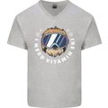 Vitamin Ski Funny Skiing Sloth Winter Sport Mens V-Neck Cotton T-Shirt Sports Grey