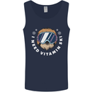 Vitamin Ski Funny Skiing Sloth Winter Sport Mens Vest Tank Top Navy Blue
