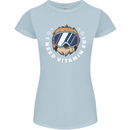 Vitamin Ski Funny Skiing Sloth Winter Sport Womens Petite Cut T-Shirt Light Blue