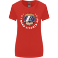Vitamin Ski Funny Skiing Sloth Winter Sport Womens Wider Cut T-Shirt Red