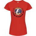 Vitamin Ski Funny Skiing Sloth Womens Petite Cut T-Shirt Red