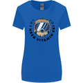 Vitamin Ski Funny Skiing Sloth Womens Wider Cut T-Shirt Royal Blue