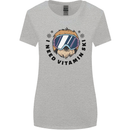 Vitamin Ski Funny Skiing Sloth Womens Wider Cut T-Shirt Sports Grey