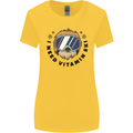 Vitamin Ski Funny Skiing Sloth Womens Wider Cut T-Shirt Yellow