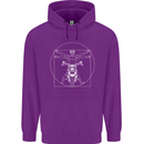 Vitruvian Biker Motorcycle Motorbike Childrens Kids Hoodie Purple