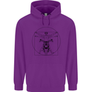 Vitruvian Biker Motorcycle Motorbike Childrens Kids Hoodie Purple