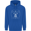 Vitruvian Biker Motorcycle Motorbike Childrens Kids Hoodie Royal Blue
