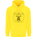 Vitruvian Biker Motorcycle Motorbike Childrens Kids Hoodie Yellow