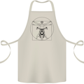 Vitruvian Biker Motorcycle Motorbike Cotton Apron 100% Organic Natural