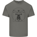 Vitruvian Biker Motorcycle Motorbike Kids T-Shirt Childrens Charcoal