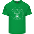 Vitruvian Biker Motorcycle Motorbike Kids T-Shirt Childrens Irish Green