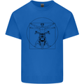 Vitruvian Biker Motorcycle Motorbike Kids T-Shirt Childrens Royal Blue