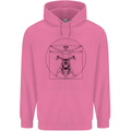 Vitruvian Biker Motorcycle Motorbike Mens 80% Cotton Hoodie Azelea
