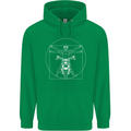 Vitruvian Biker Motorcycle Motorbike Mens 80% Cotton Hoodie Irish Green