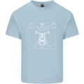 Vitruvian Biker Motorcycle Motorbike Mens Cotton T-Shirt Tee Top Light Blue