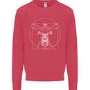 Vitruvian Biker Motorcycle Motorbike Mens Sweatshirt Jumper Heliconia