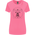 Vitruvian Biker Motorcycle Motorbike Womens Wider Cut T-Shirt Azalea