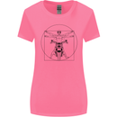 Vitruvian Biker Motorcycle Motorbike Womens Wider Cut T-Shirt Azalea