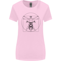 Vitruvian Biker Motorcycle Motorbike Womens Wider Cut T-Shirt Light Pink
