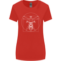 Vitruvian Biker Motorcycle Motorbike Womens Wider Cut T-Shirt Red