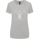Vitruvian Biker Motorcycle Motorbike Womens Wider Cut T-Shirt Sports Grey