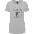 Vitruvian Biker Motorcycle Motorbike Womens Wider Cut T-Shirt Sports Grey