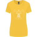 Vitruvian Biker Motorcycle Motorbike Womens Wider Cut T-Shirt Yellow