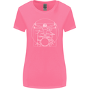 Vitruvian Drummer Funny Drumming Womens Wider Cut T-Shirt Azalea