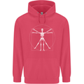 Vitruvian Skeleton Halloween Skull Funny Childrens Kids Hoodie Heliconia