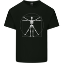 Vitruvian Skeleton Halloween Skull Funny Kids T-Shirt Childrens Black