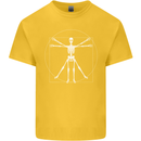 Vitruvian Skeleton Halloween Skull Funny Kids T-Shirt Childrens Yellow