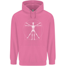 Vitruvian Skeleton Halloween Skull Funny Mens 80% Cotton Hoodie Azelea