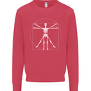 Vitruvian Skeleton Halloween Skull Funny Mens Sweatshirt Jumper Heliconia