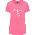 Vitruvian Skeleton Halloween Skull Funny Womens Wider Cut T-Shirt Azalea