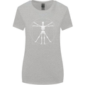 Vitruvian Skeleton Halloween Skull Funny Womens Wider Cut T-Shirt Sports Grey