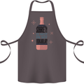Vodka Sobriety Vodkabulary Alcohol Cotton Apron 100% Organic Dark Grey