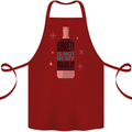 Vodka Sobriety Vodkabulary Alcohol Cotton Apron 100% Organic Maroon