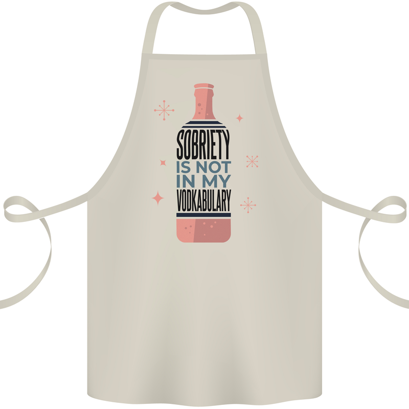 Vodka Sobriety Vodkabulary Alcohol Cotton Apron 100% Organic Natural