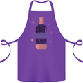 Vodka Sobriety Vodkabulary Alcohol Cotton Apron 100% Organic Purple