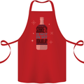 Vodka Sobriety Vodkabulary Alcohol Cotton Apron 100% Organic Red