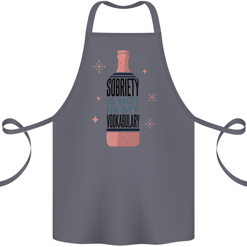 Vodka Sobriety Vodkabulary Alcohol Cotton Apron 100% Organic Steel
