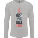 Vodka Sobriety Vodkabulary Alcohol Mens Long Sleeve T-Shirt Sports Grey