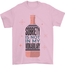 Vodka Sobriety Vodkabulary Alcohol Mens T-Shirt Cotton Gildan Light Pink